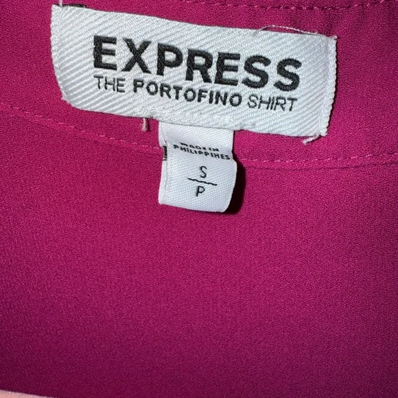 2/$10 • Express Fuchsia Portofino Button Down Blouse - Size: Small - Picture 5 of 9